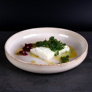 Logotyp för Torsk med vårlöksolivolja och  yuzu kosho